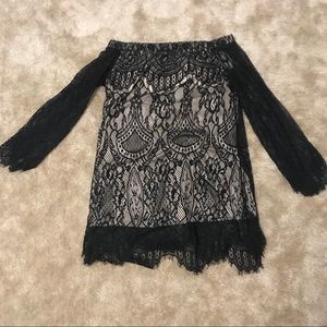 Francesca’s Black Lace Dress